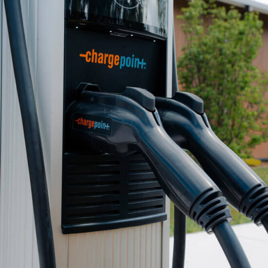 Commercial EV Charging Solutions Close Up Photo