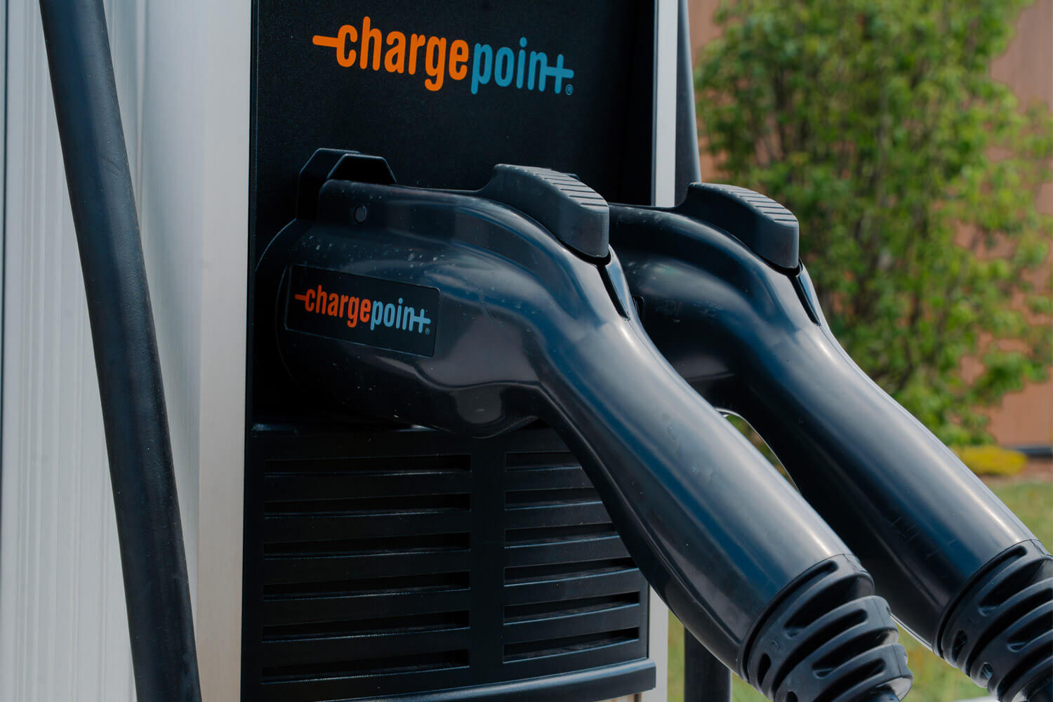 Commercial EV Charging Solutions Close Up Horizontal Photo